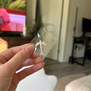 Vintage silver tone totem pole pendant for necklace or charm bracelet